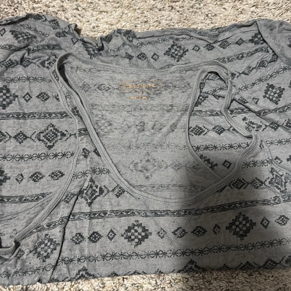 Gray Patterned Women's Tank Top - Picture 2 of 4